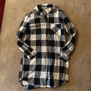 Oversized flannel top